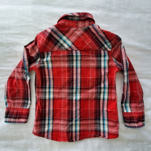 Levi's Button-Down Plaid Long Sleeves, Kids, Size 5 - Picture 2 of 6